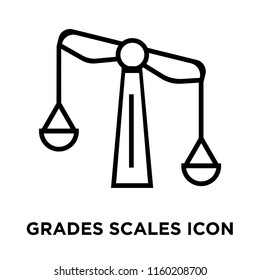 Grades Scales icon vector isolated on white background, Grades Scales transparent sign , linear symbol and stroke design elements in outline style