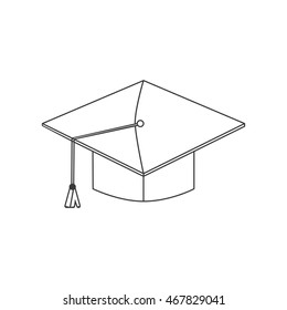 Gradiation hat  web icon.