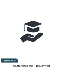 Gradiation Support Icon Illustration Simple Design Element Vector Logo Template