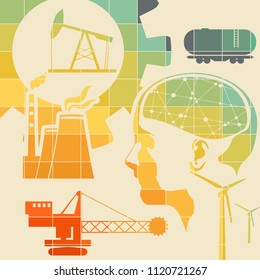 Gradiebt paint industry background. Technical backdrop paper with grid