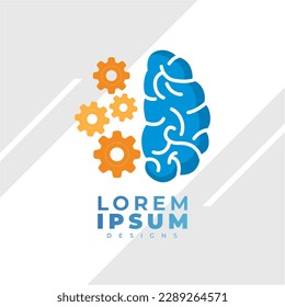 Plantillas de logotipo del cerebro de degradado. diseño de logotipo de cerebro inteligente para la empresa 