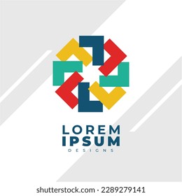 Gradien geometric logo templates. Logotype design for company