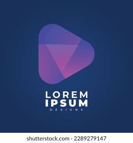 Gradien geometric logo templates. Logotype design for company