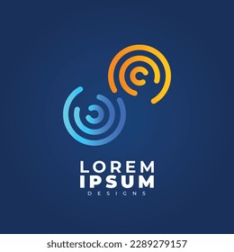 Gradien geometric logo templates. Logotype design for company