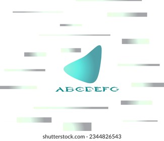 Gradien-Logo einzeln auf grauem Hintergrund, Vektorgrafik