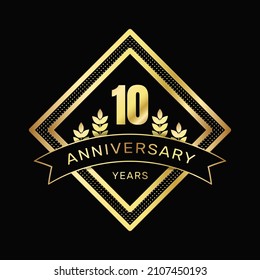 Gradient 10th anniversary and birthday. - Vector.