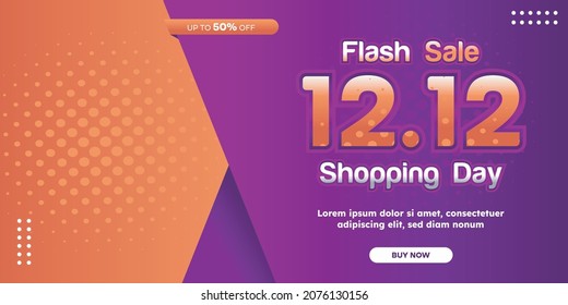 Gradient 12.12 Festival Sale Banner
