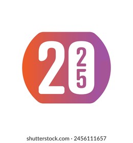 gradient 2025 concept. 2025 concept for calendar, agenda