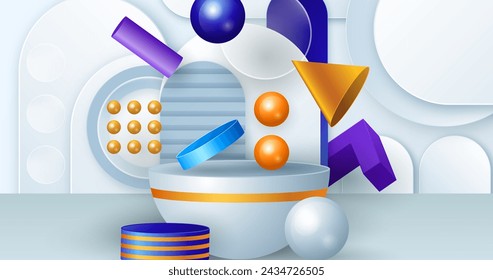 Gradient 3d abstract background vector design in eps 10