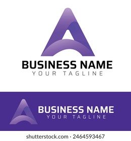 A gradient 3d abstract colorful letter typography logo design
