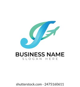 I gradient 3d abstract  vector letter logo design