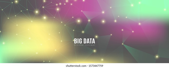 Gradient 3d Digital Architecture. Technology Network. Big Data Architecture. Gray Polygonal Abstract. Magic Futuristic Wallpaper. Technology Graphic. Triangles Poster. Futuristic Connection.