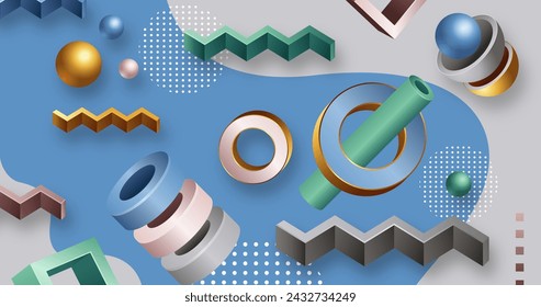 Gradient 3d geometric background vector design in eps 10