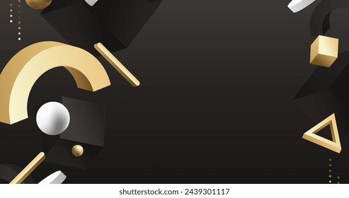 Gradient 3d geometric background vector design in eps 10