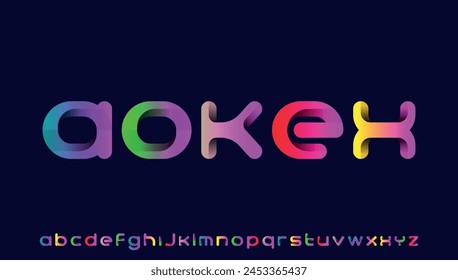 gradient 3d small alphabet letter logo design