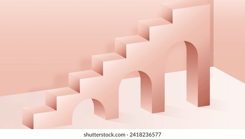 Gradient 3d stairs background vector design in eps 10