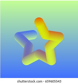Gradient 3d star vector background. Vector 2017