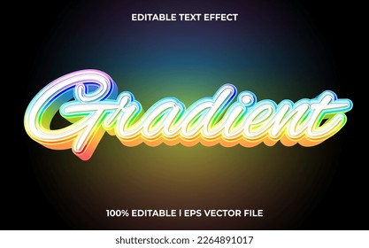 gradient 3d text effect and editable text, template 3d style use for business tittle