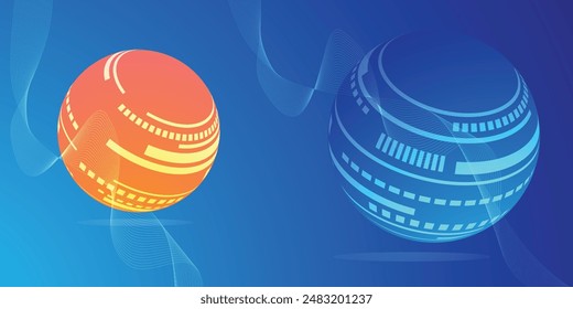  Gradient 3D Unique abstract background 