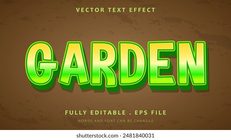 Gradient 3d Word Garden Editable Text Effect Design . Effect Saved in Graphic Style