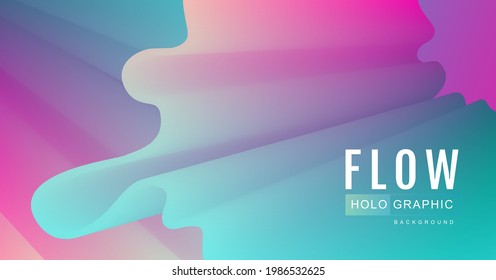 Gradient abstract 3D fluid background. Modern cover design. Vector illustration