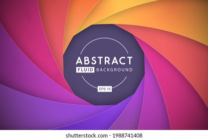 Gradient abstract 3D fluid background. Modern cover design. Paper design. Vector illustration