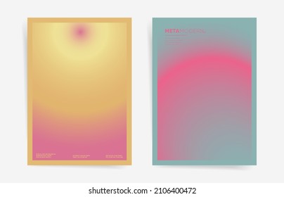 Gradient abstract art modern poster cover design. Brochure template layout with faded fancy contemporary gradient. Digital vector notebook or book aesthetic matte background.
