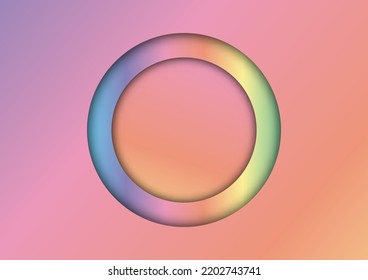 gradient abstract background circle imitation paper vector illustration Space for text or products