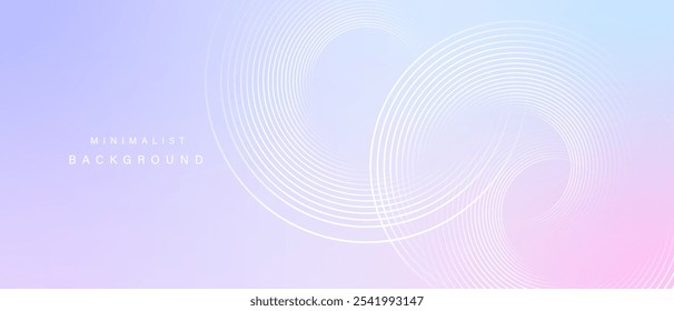 Gradient abstract background with circular line patterns. Vector illustration.