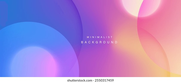 Gradient abstract background with circular line patterns. Vector illustration.
