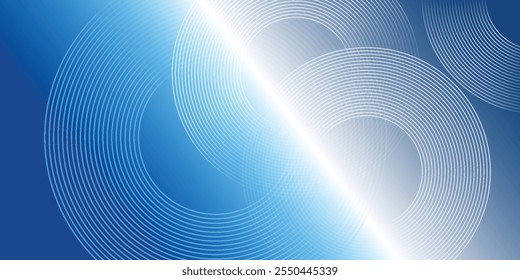 Plano de fundo abstrato gradiente com padrões de linha circulares. Ilustração vetorial.