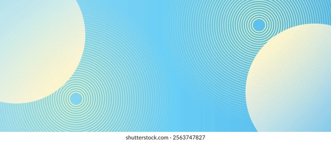 Gradient abstract background with circular line patterns. Vector illustration.
