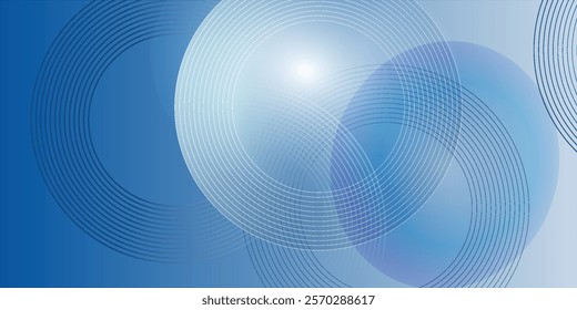 Gradient abstract background with circular line patterns. Vector modern