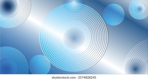 Gradient abstract background with circular line patterns art