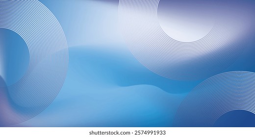 Gradient abstract background with circular line patterns