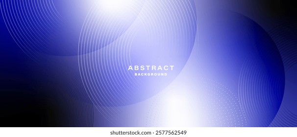 Gradient abstract background with circular line patterns. Vector illustration.