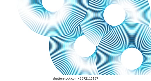 Gradient abstract background with circular line patterns. Vector illustration