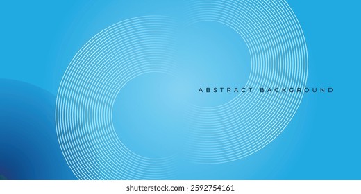 Gradient abstract background with circular line shape patterns. Vector illustration