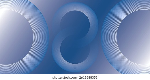 Gradient abstract background with circular line patterns. Vector illustration.