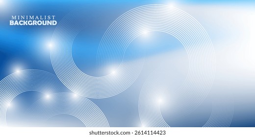 Gradient abstract background with circular line patterns. Vector illustration.