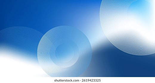 Gradient abstract background with circular line patterns. Vector illustration.