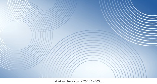 Gradient abstract background with circular line patterns. dynamic shape blue vector eps10
