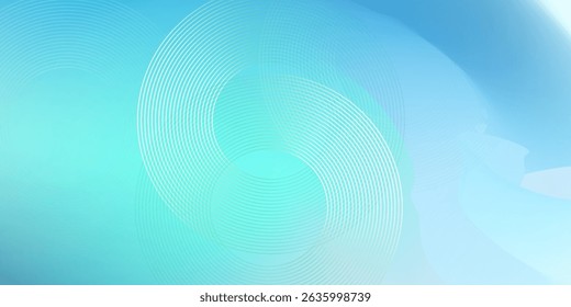 Gradient abstract background with circular line patterns. Vector illustration.