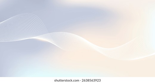 Gradient abstract background with circular line patterns. Vector illustration.