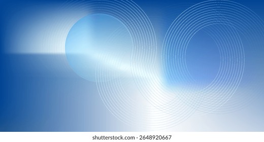Gradient abstract background with circular line patterns. Vector illustration.