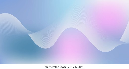 Gradient abstract background with circular line patterns. Vector illustration.