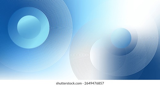 Gradient abstract background with circular line patterns. Vector illustration.