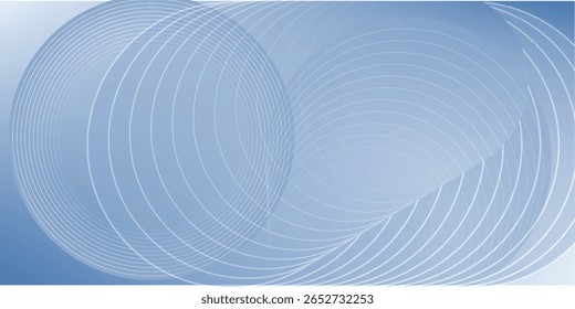 Gradient abstract background with circular line patterns. dynamic shape blue vector eps10