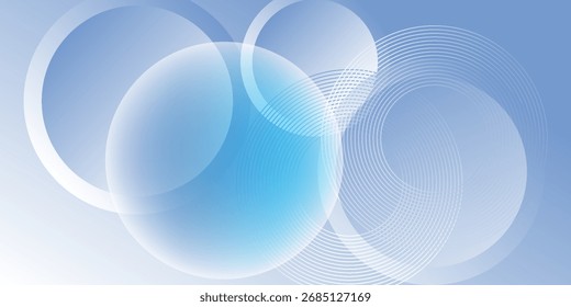 Plano de fundo abstrato gradiente com padrões de linha circulares. Ilustração vetorial.