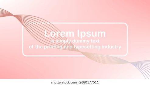 Gradient Abstract Background with Curve Lines and Editable text Infographics Presentation Element